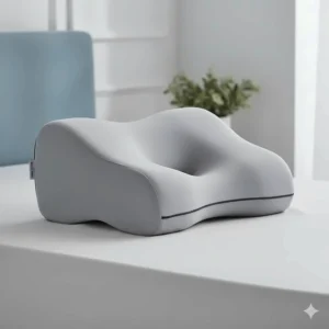 A contoured memory foam pillow designed for head and neck support, popular for UK back sleepers.