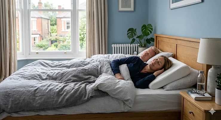 A high-quality elevated head pillow for snoring designed to keep airways open for a better night's sleep. elevated head pillow for snoring