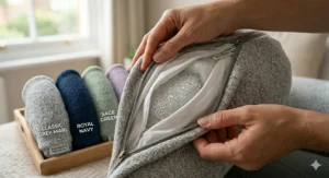 Various colour options for our premium U shaped pregnancy pillow range.