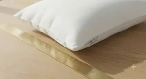 A child-sized pillow showing the ideal dimensions for comfortable support.
